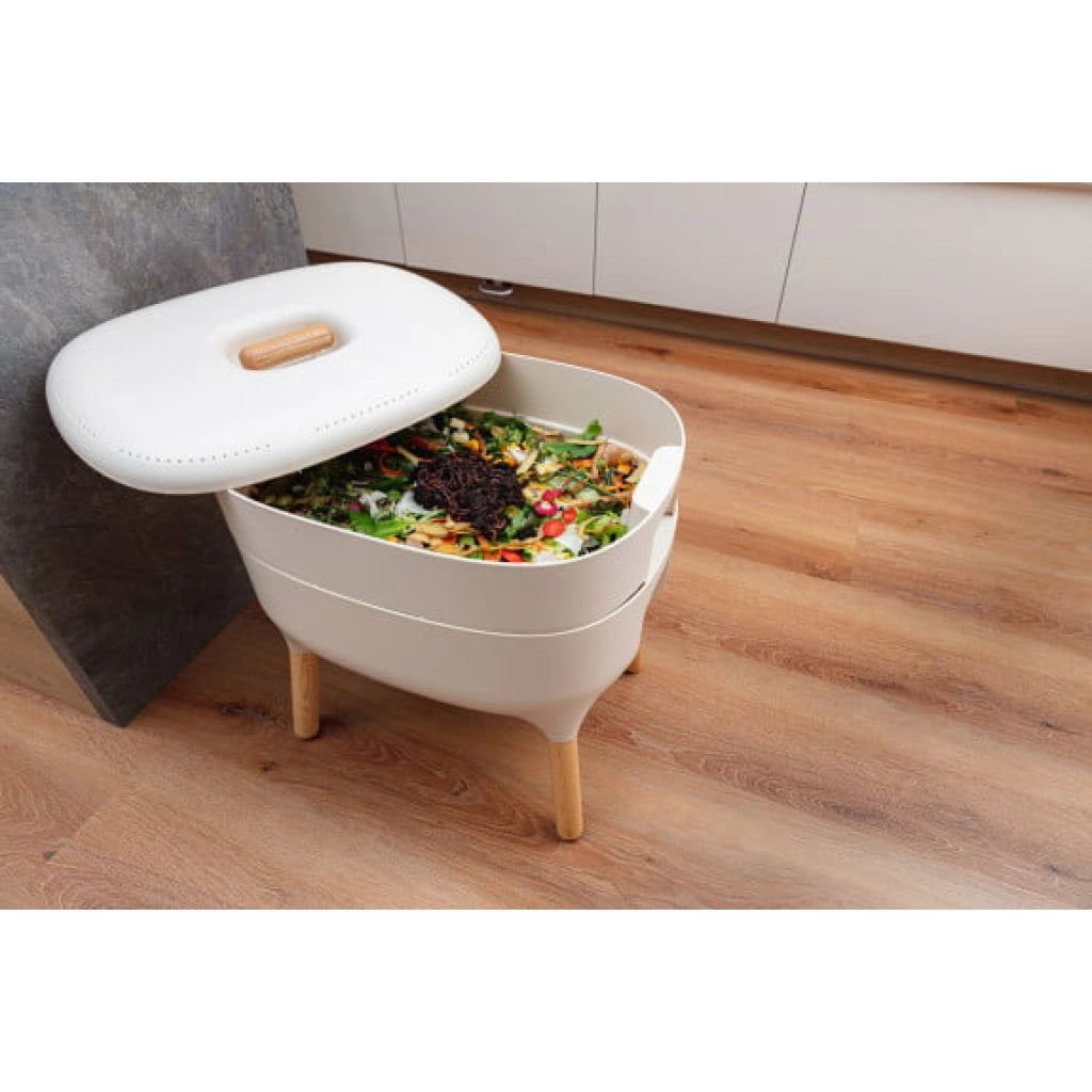 Compostera lombrices uso interior Vermicompostera marfil un Miobio