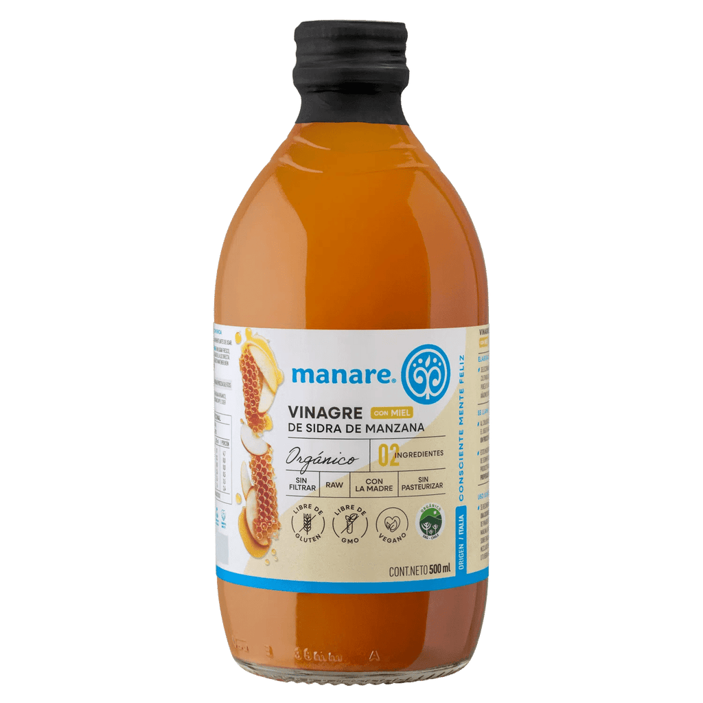 Vinagre de manzana miel 500 ml Manare - MANARE - Aldea Nativa