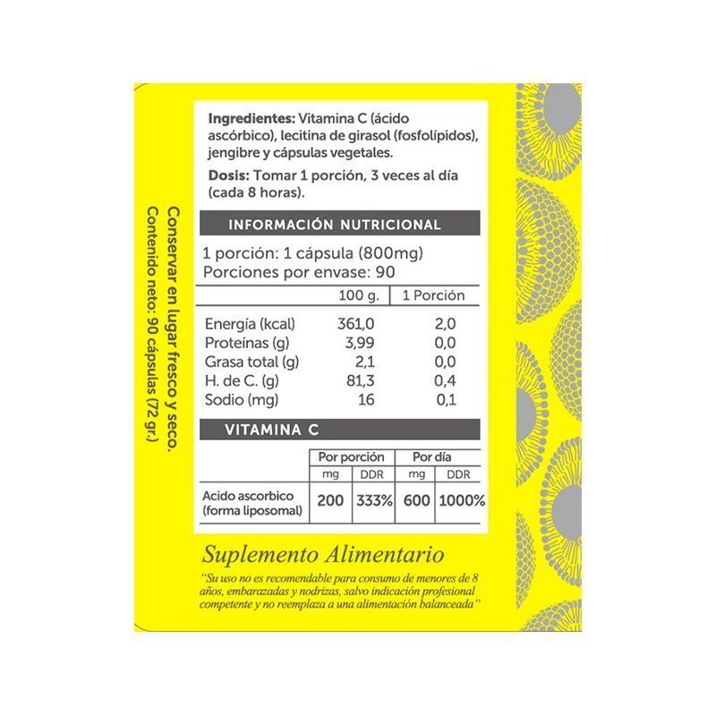 Vitamina C Liposomal Wellplus 90 Cap - WELLPLUS - Aldea Nativa