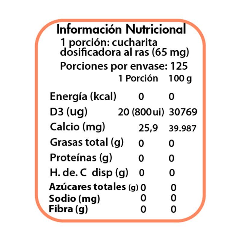 Vitamina D3 Dulzura Natural 125 Porciones - DULZURA NATURAL - Aldea Nativa