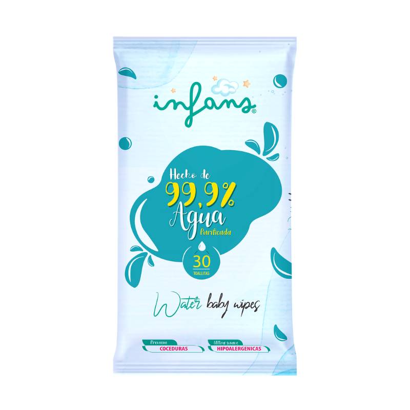 Water Baby Wipes Infans 30 Un - INFANS - Aldea Nativa