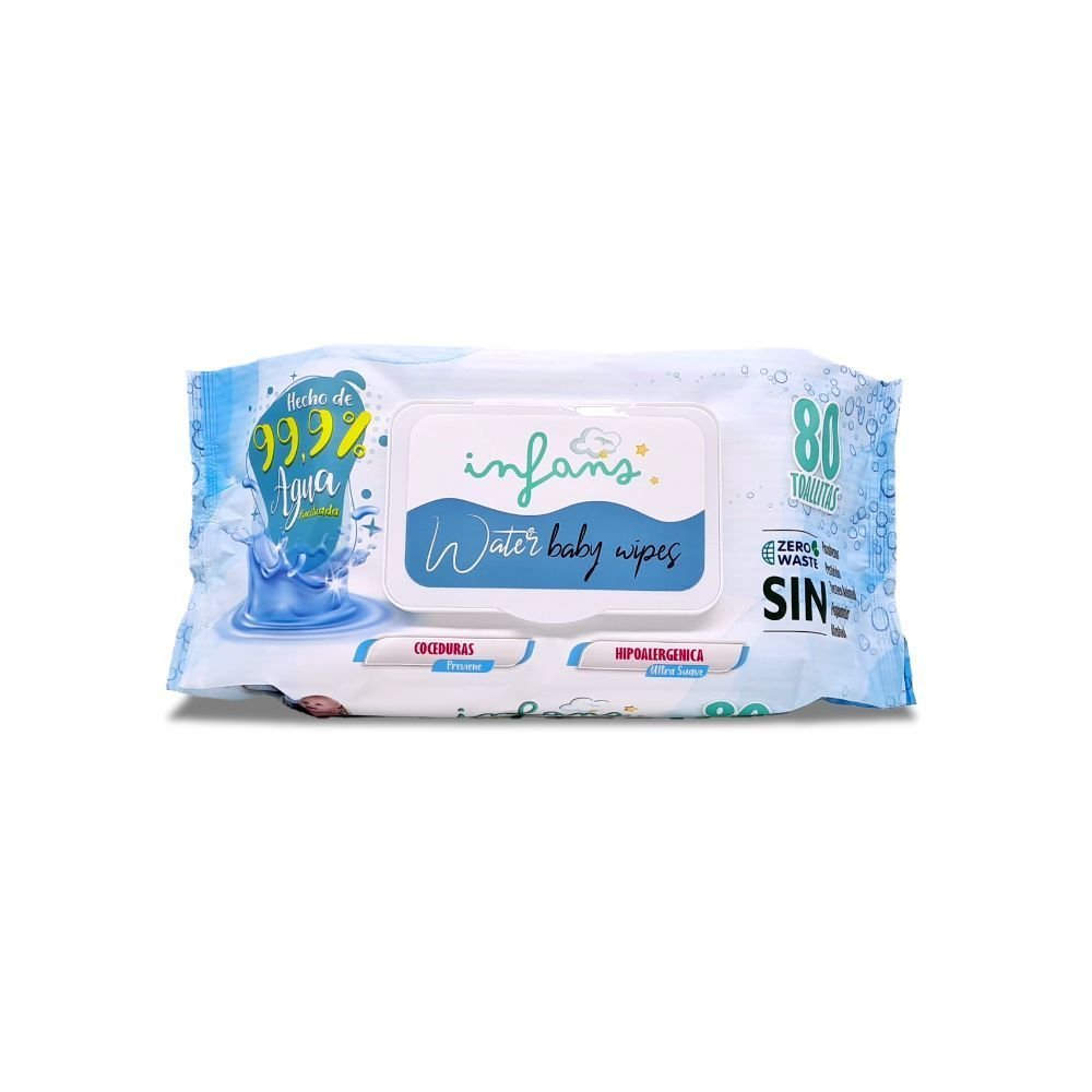 Water Baby Wipes Infans 80 Toallitas - INFANS - Aldea Nativa