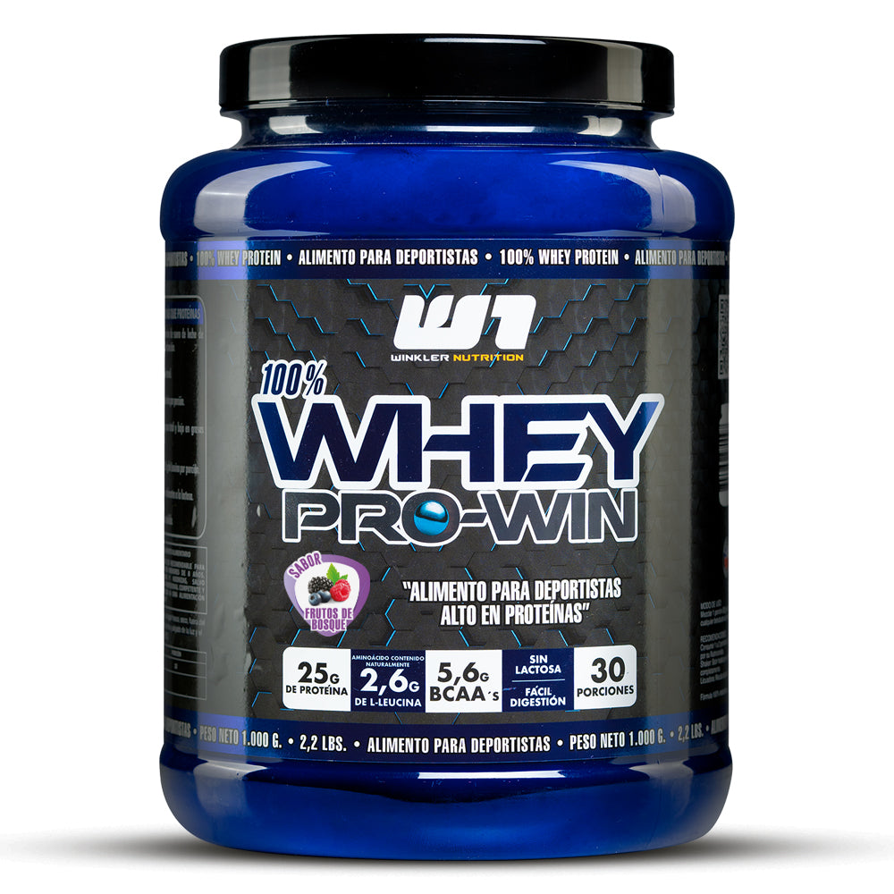 Whey pro win frutos del bosque 1 KG WINKLER NUTRITION