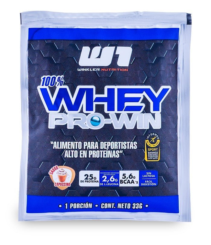 Whey Prowin Sachet Winkler Nutrition 33Gr Capuccino - WINKLER NUTRITION - Aldea Nativa