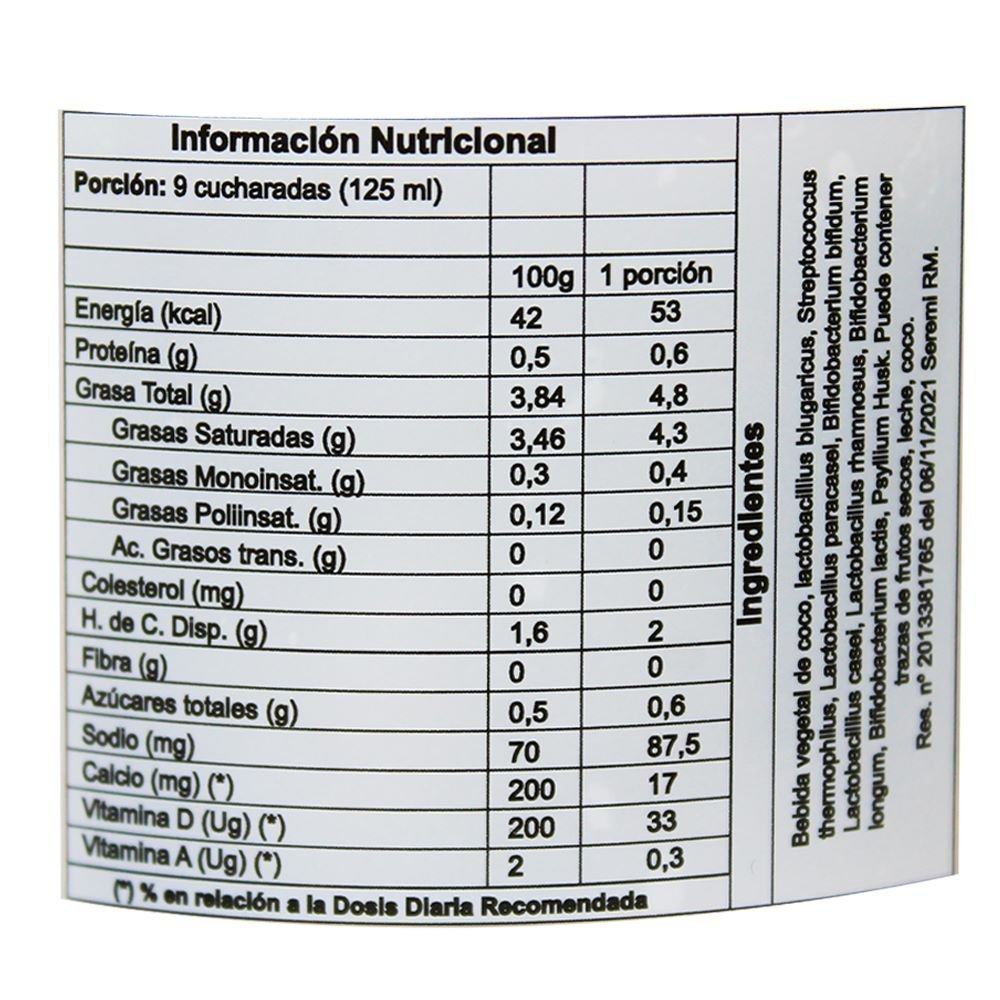 Yogurt Cremoso de Coco Zabdi 450 Gr - ZABDI - Aldea Nativa