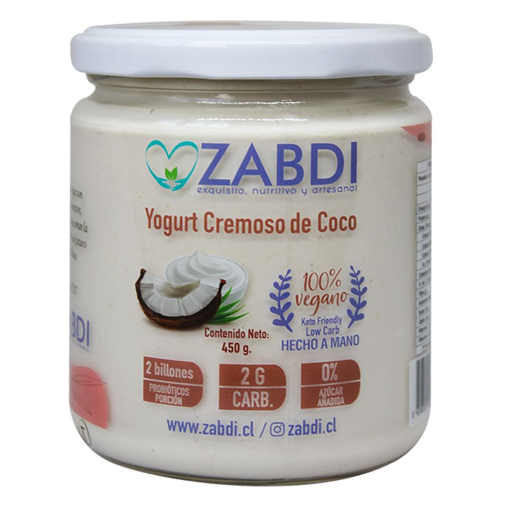Yogurt Cremoso de Coco Zabdi 450 Gr - ZABDI - Aldea Nativa
