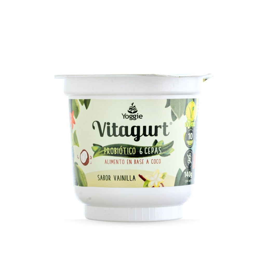 Yogurt Probiotico Sabor Vainilla Base de Coco 140 Gr Yoggie - YOGGIE - Aldea Nativa