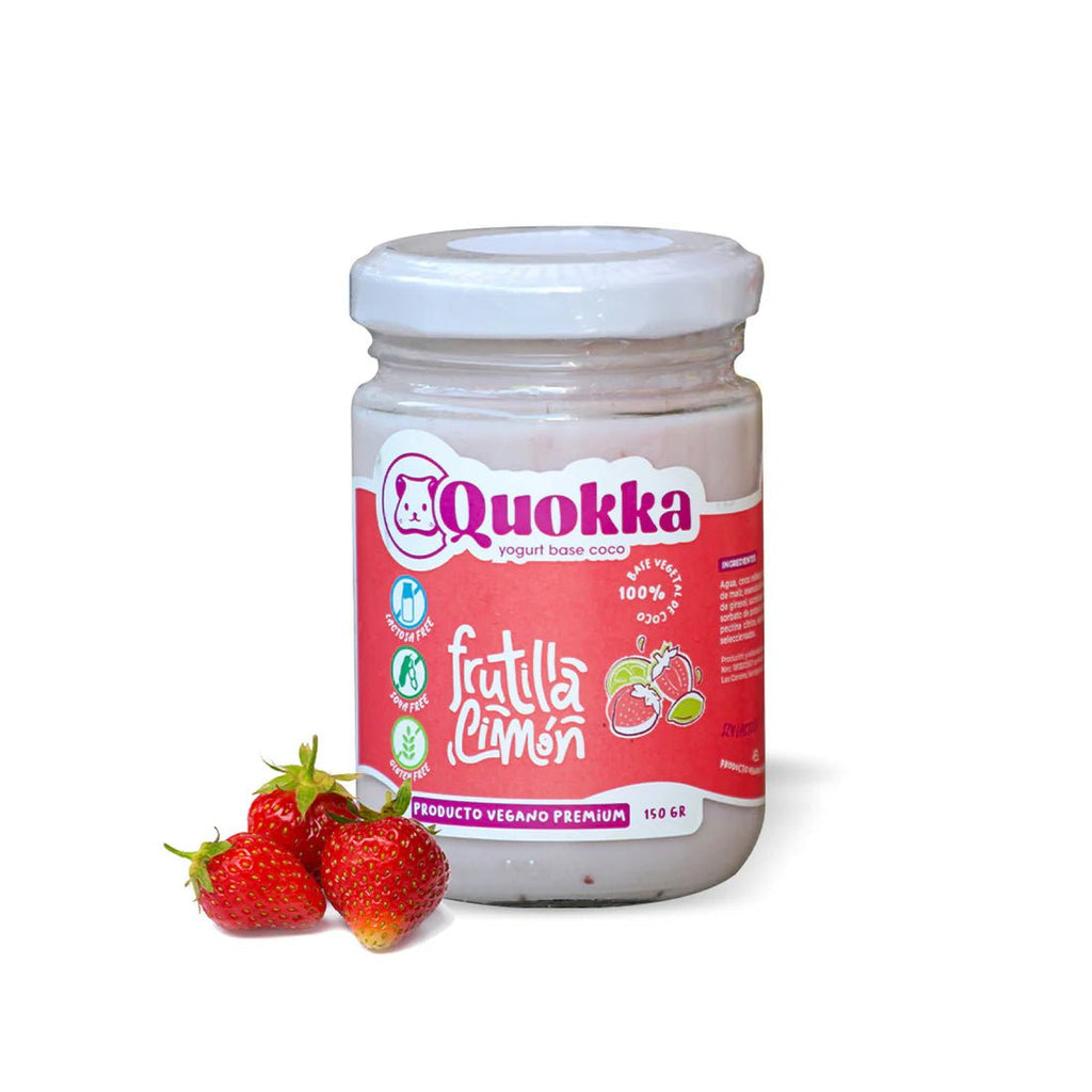 Yogurt vegano frutilla limón 150 gr Quokka - QUOKKA - Aldea Nativa