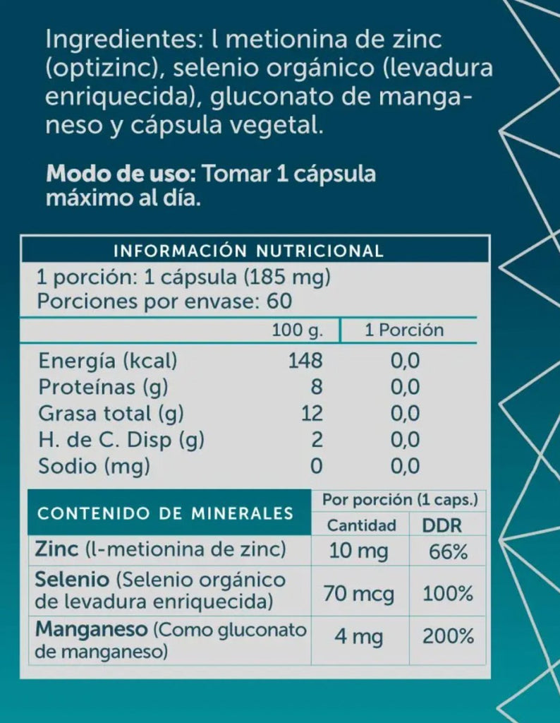 Zinc Selenio Manganeso Wellplus 60 Cap - WELLPLUS - Aldea Nativa