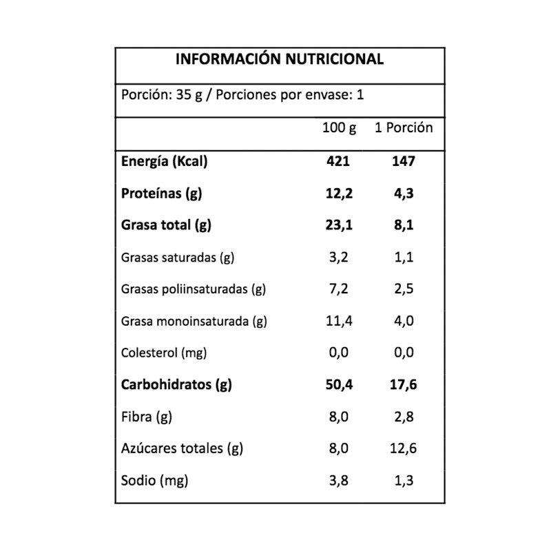Barrita Sabor Mani 35Gr - MIZOS - Aldea Nativa